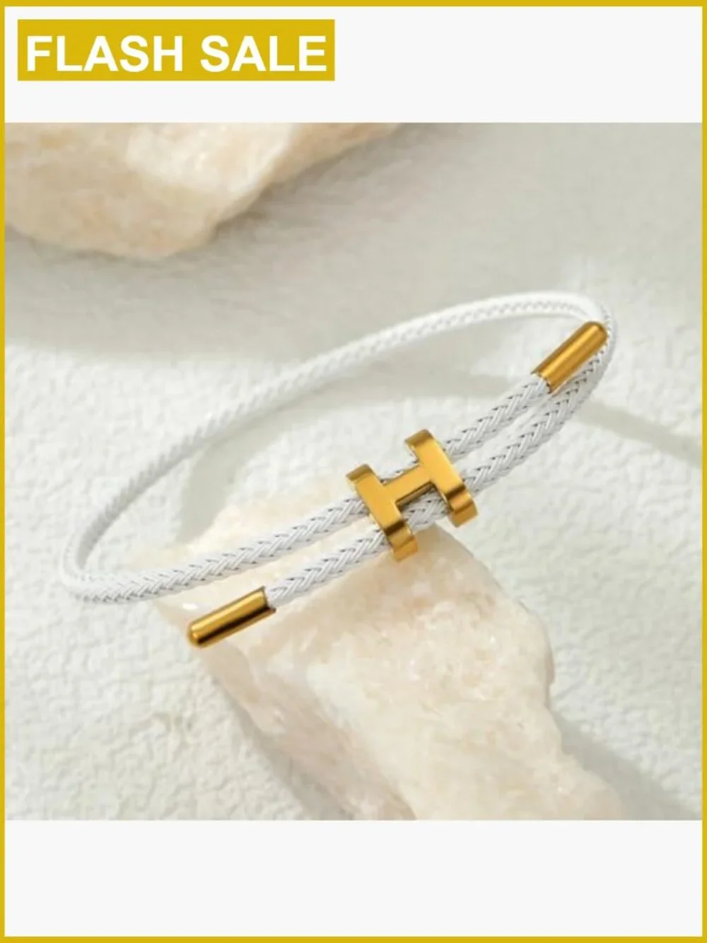 Adjustable Charm Bracelet, 18k Gold-Plated Chain